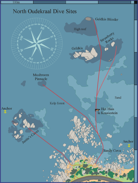 Justins Caves Oudekraal Map